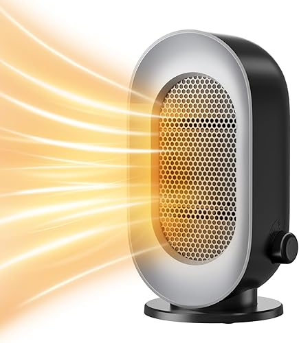 Calentador de espacio portátil para uso en interiores, calentador eléctrico pequeño con 3 modos, calentamiento rápido, funcionamiento silencioso,