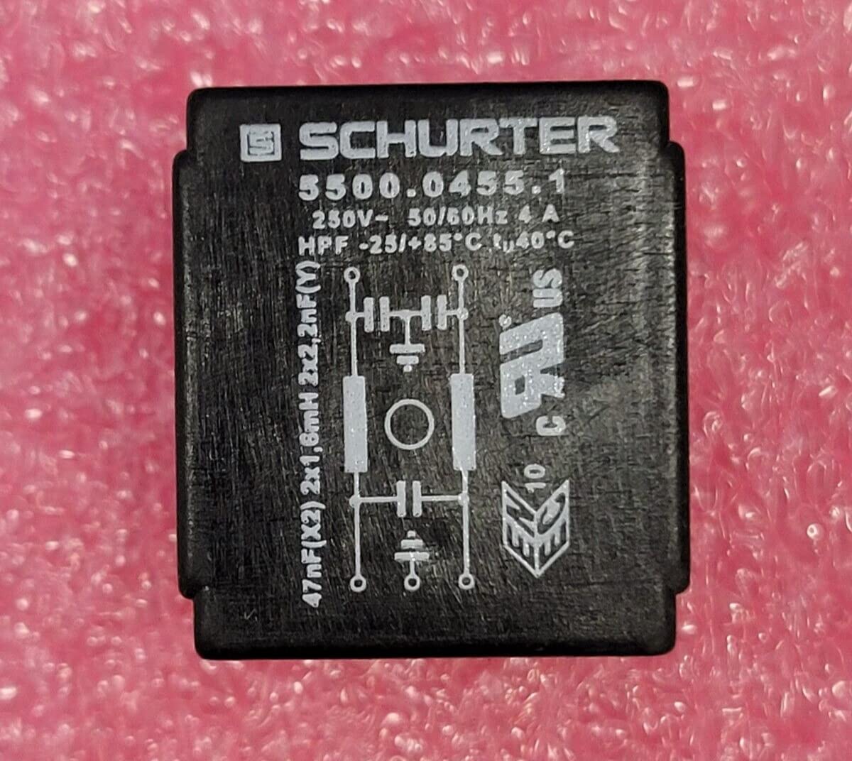 (1 PC) 5500.0455.1 SCHURTER LINE Filter 125/250VAC 4A TH