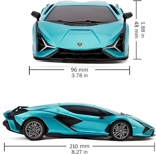 Miniatura 3 de Escala 124 con licencia oficial RC Lamborghini Sián FKP 37, Blue Lambo Sport Racing Hobby Toy Car Modelo de vehículo para niños niñas y adultos