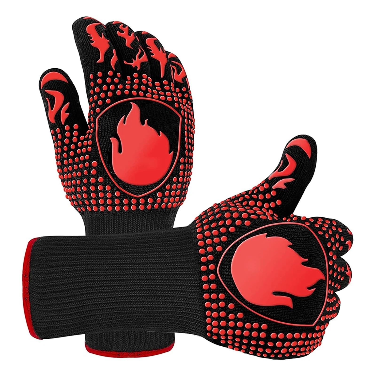 BBQ Anti-Verbrühungshandschuhe Küche Hitzebeständig Grillen Ofenhandschuhe Grill Mikrowelle Hochtemperaturisolierung für BBQ