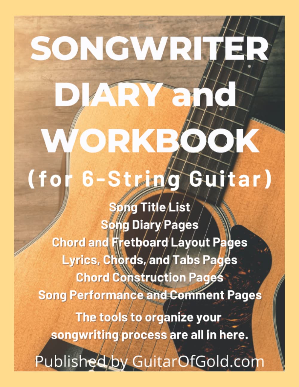 Cahier de musique guitare 6 cordes pour composer ses chansons