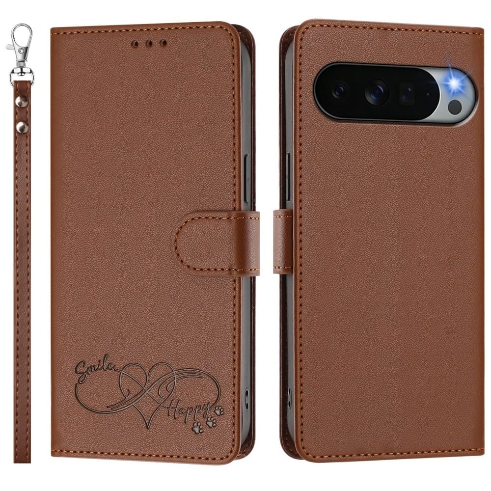Étui portefeuille Google Pixel 9 5G marron idéal pour vos déplacements quotidiens - 8