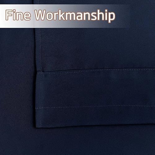 Miniatura 3 de NICETOWN Cenefa opaca para ventana de 18 pulgadas de largo, bolsillo para barra, aislamiento térmico, pequeña cenefa de cortina para dormitorio,