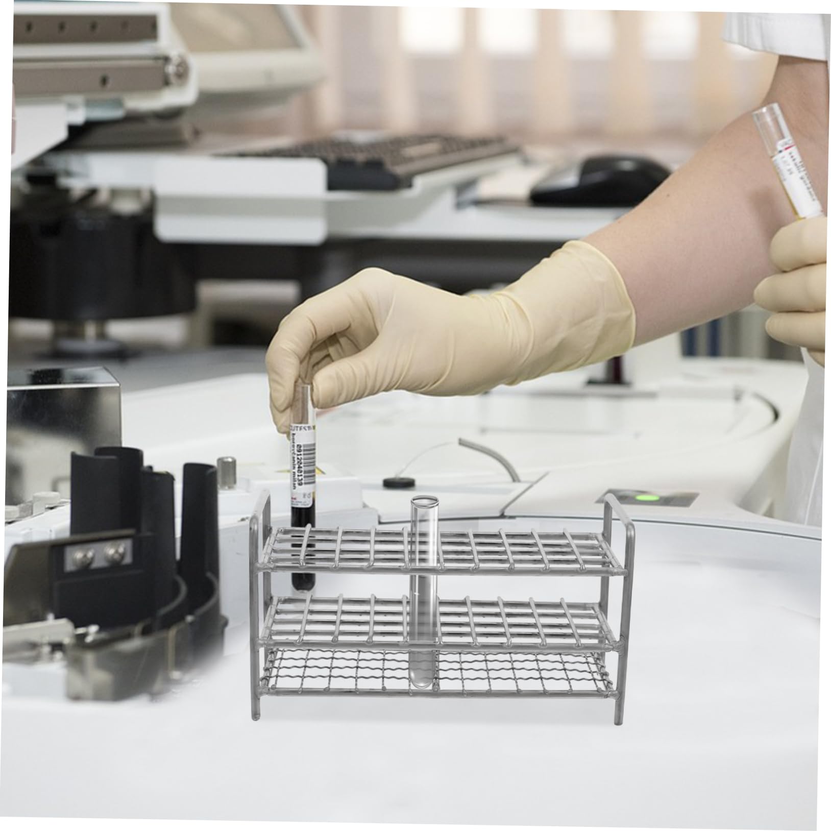 Gradilla Para Tubos De Ensayo Organizador De Laboratorio Ranuras Soporte Para Tubos De Ensayo De Muestreo Expositor Para Química
