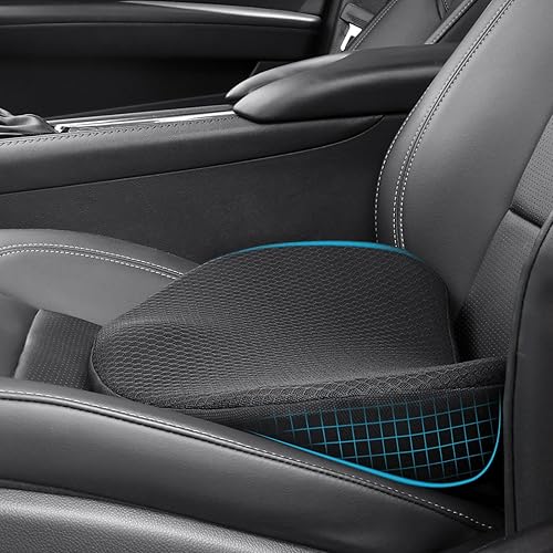 Cojín de asiento de automóvil para conducir, espuma viscoelástica cómoda para asiento del conductor del automóvil, soporte de espalda, alivio del