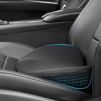 Wedge Cushion Car Memory Foam Seat Cushion Improve Seat Posture Comfort When Sitting for Adults Suitable for Car and Office Chair Black