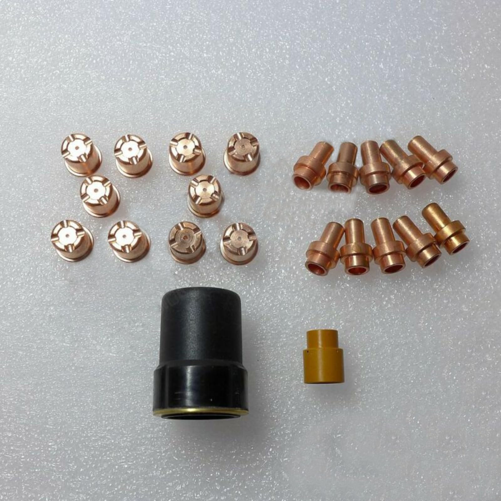Set di 22 bruciatori da taglio al plasma P50 CB50 LT50 40A con 10 ugelli e 10 elettrodi, tappo di protezione e anello girevole per macchine da taglio al plasma