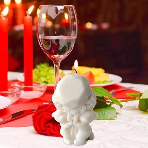 Miniatura 6 de Molde de silicona para velas de oso 3D oso creativo con diamanterosacorazón escultura de amor molde de resina hecho a mano molde de cera de aroma