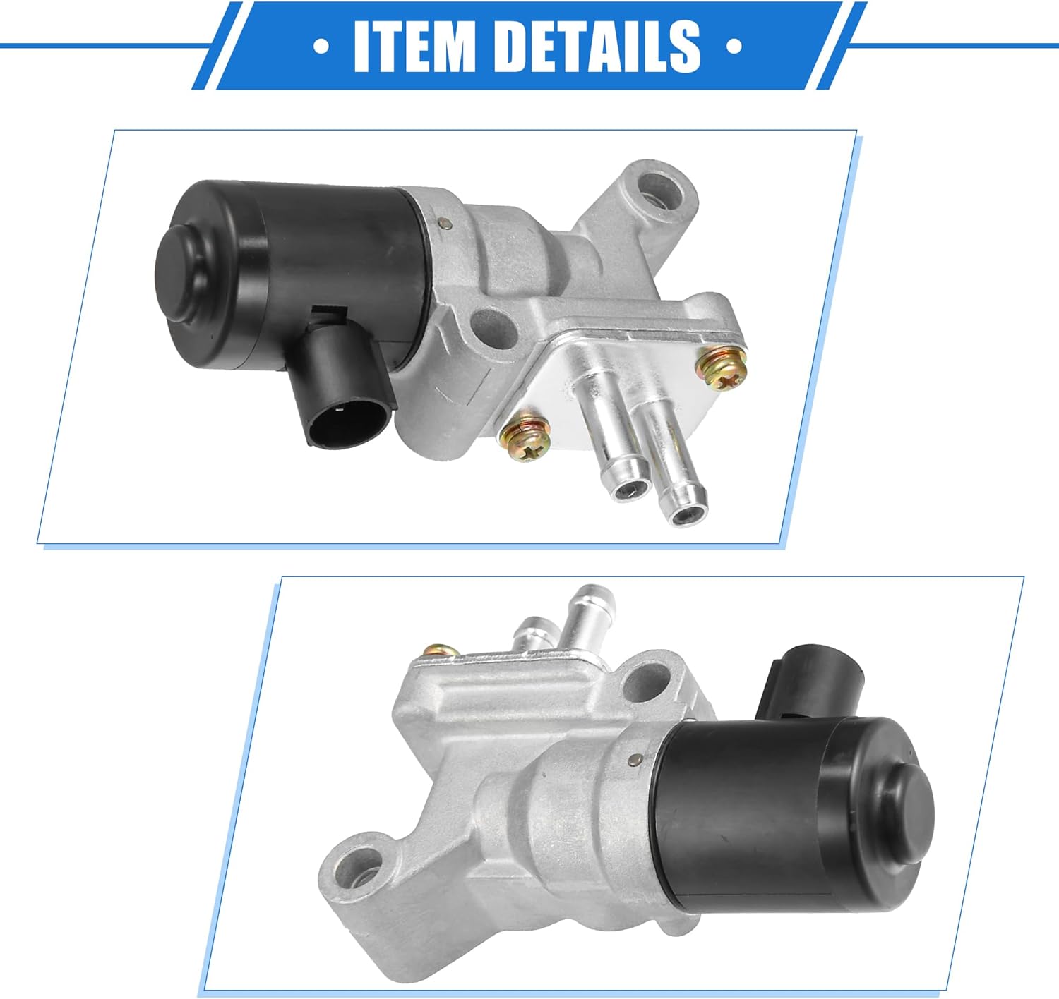 Idle Air Control Valve Compatible for Honda Civic 1992-1995, Durable Metal Silver Tone Idle Control Valve with Gasket