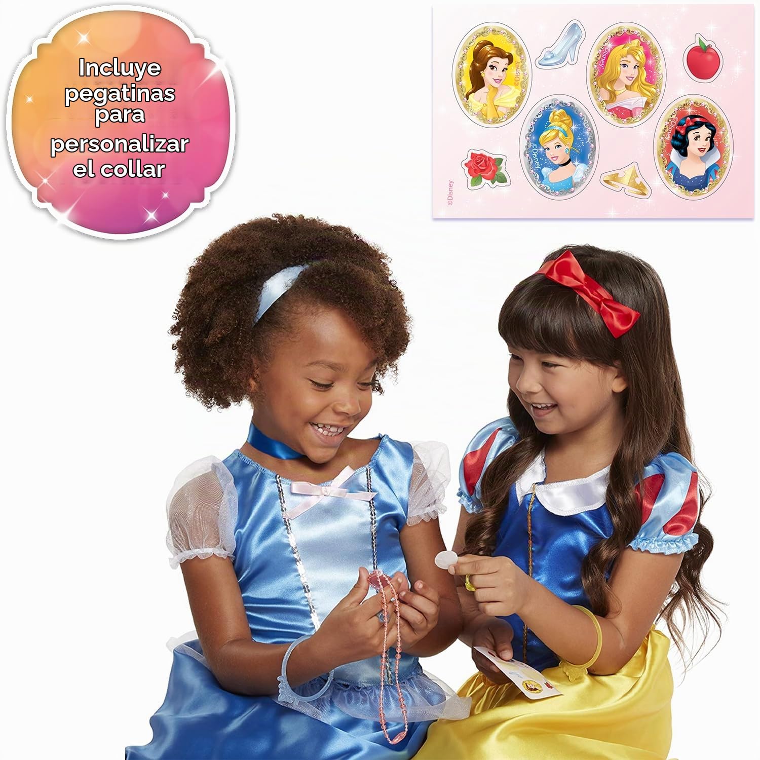 Princesas Disney - Baúl de 4 Disfraces de las Clásicas Princesas Disney – Este Set Incluye Hasta 21 Piezas y Accesorios – Tallas Ajustadas a Niñas 4 – 6x (L)