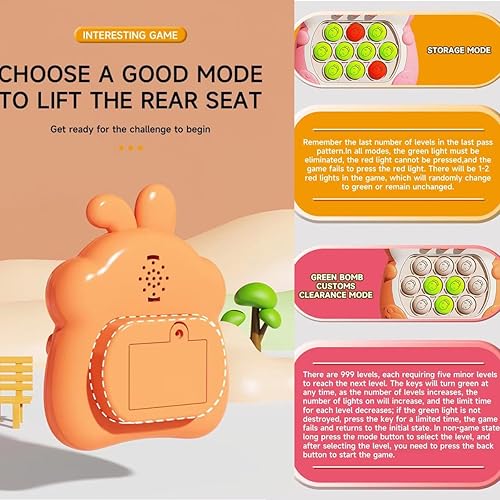 Miniatura 5 de Whisary Juego de rompecabezas con luz para apretar, juegos de viajemejorado de viaje, juguetes sensoriales para ansiedad populares de mano para