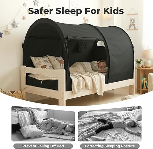 Miniatura 7 de LEEDOR Tienda de campaña de ensueño, toldo para cama, refugio, cabina, privacidad, cálida, transpirable, plegable, individual, matrimonialqueen,