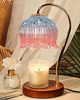 Vista 20 de Lámpara Calentadora de Velas con Forma de Flor con Temporizador, Calentador de Lámpara de Vela Regulable, Regalo de Navidad y Cumpleaños