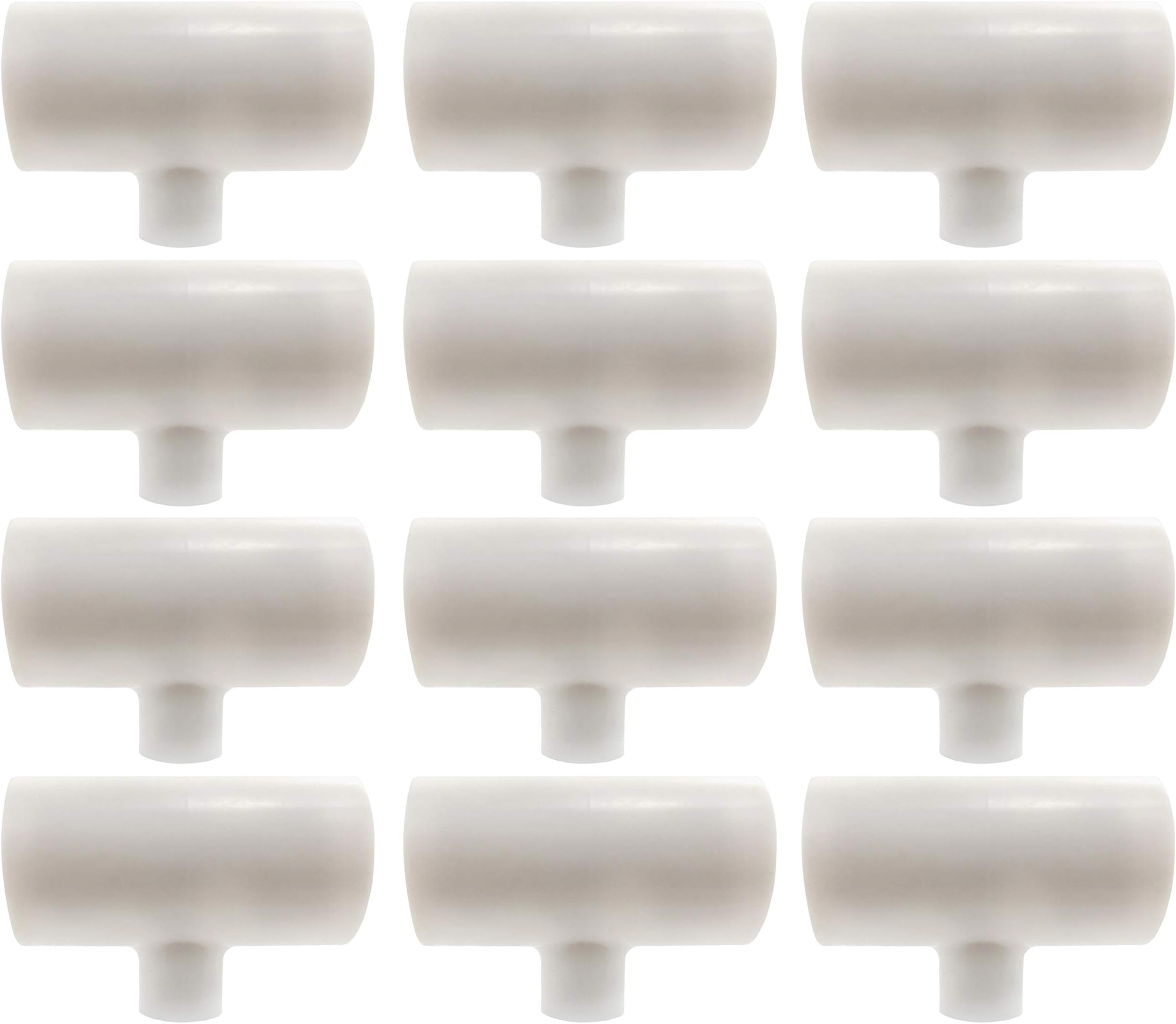 Backyard Barnyard PVC Tee Fittings for Automatic Poultry and Rabbit Watering Systems Schedule 40 PVC 1/2" Slip x 1/2" Slip x 1/8" FPT Chicks Ducklings Chooks Bebederos para Gallinas (12)