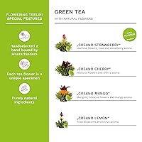 Vista 2 de Creano Flores de Té en Taza - Té Floreciente - 8 Tés Florecientes en 4 Variedades Diferentes - Té Verde