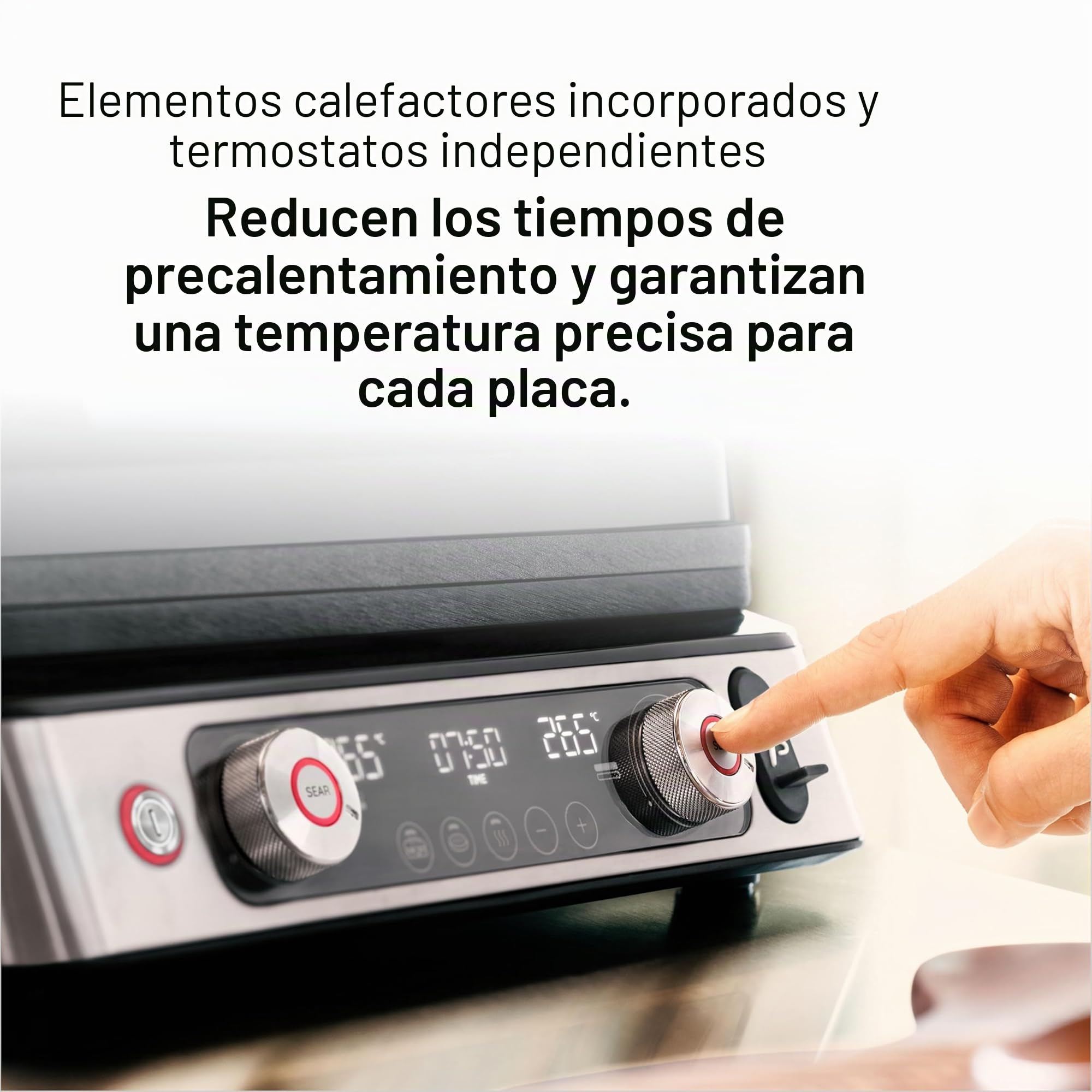 Braun MultiGrill 9 Pro CG 9160, Plancha Eléctrica con 2 Termostatos Independientes, 3 Posiciones de Cocinado, Placas Lavables en Lavavajillas, Sonda Térmica Integrada, 2200 W, Negro/Acero Inoxidable