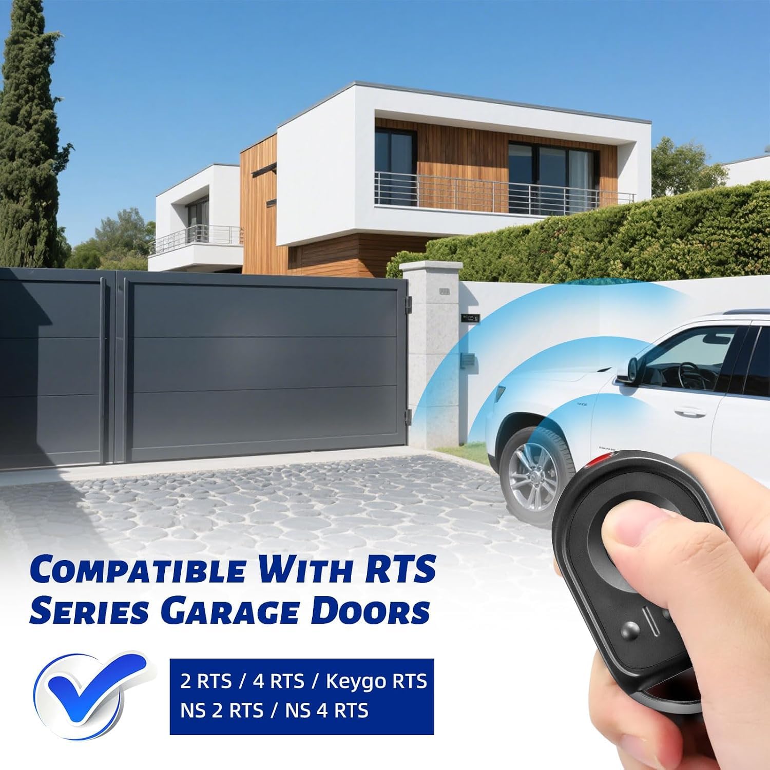 3PCS Télécommande pour S0mfy RTS 433,42 MHz, Telecommande 4 canaux,Telecommande Portail pour S0mfy 4 Canaux pour KEYGO RTS, 1841064