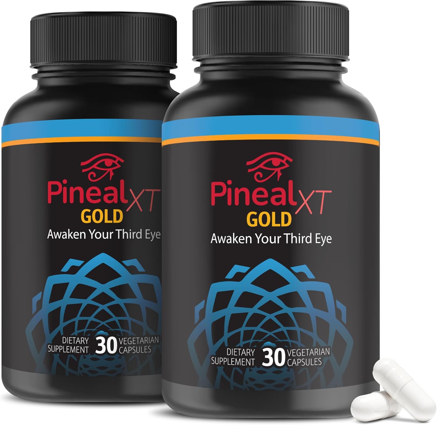 Pineal XT Gold - Pineal Gland Supplement - Third Eye Awakening - Focus and Memory Supplement for Brain - 7 Powerful Ingredients Decalcify, Detox, and Activate Your Pineal Gland, 2 Pack