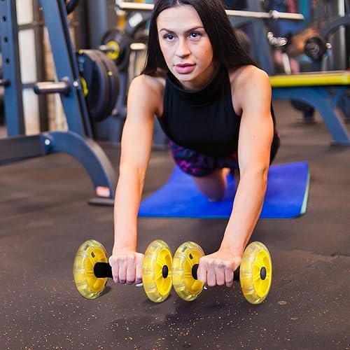 Miniatura 9 de Twin-wheel Ab Roller Fitness Exercise Device for Men and Women Dual Wheel Stability Core Strength Trainer Lightweight Portable Tummy Shaping