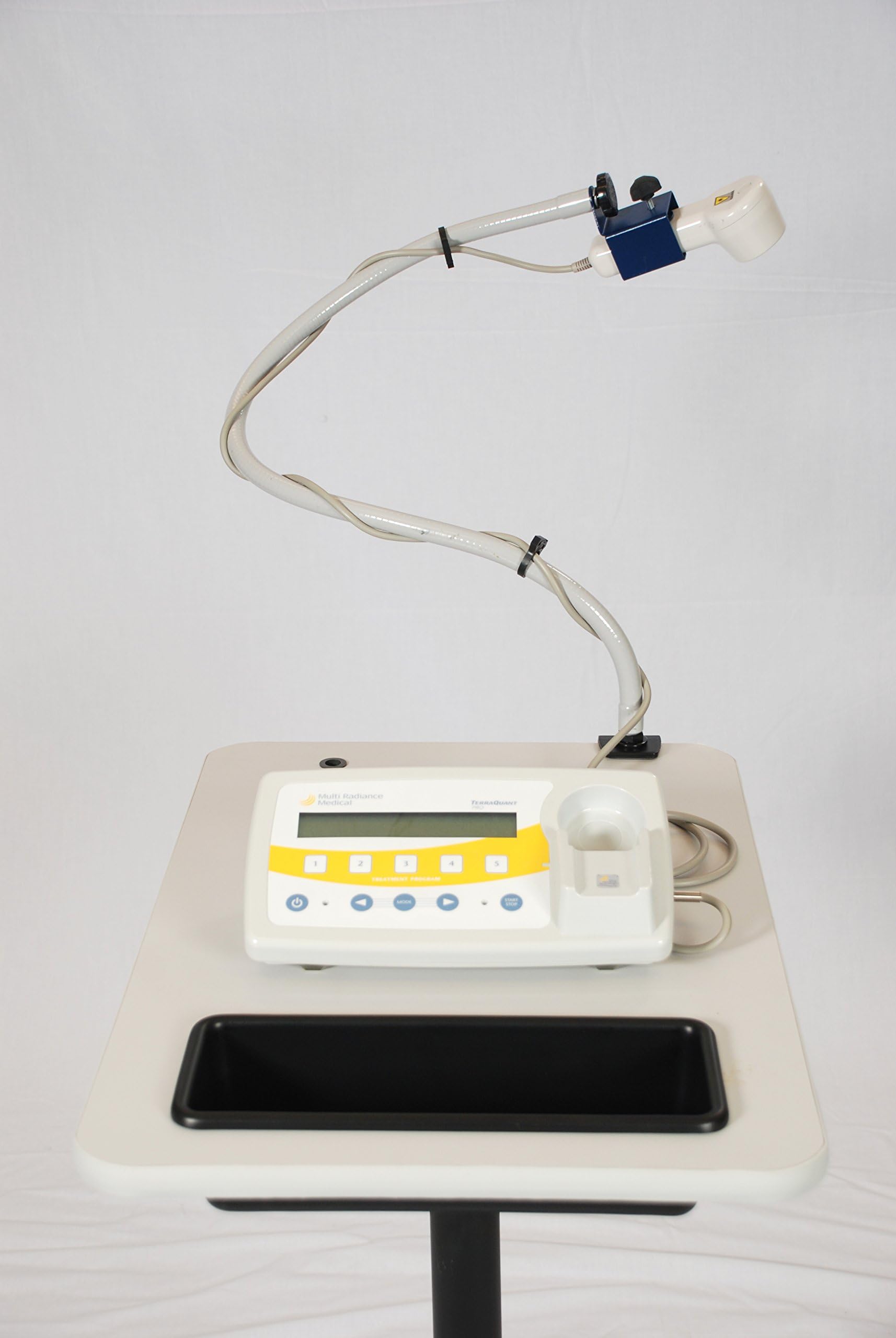 TerraQuant/MR4 Laser Therapy Wheeled Cart + Single MR4 Flex Arm w/Single Emitter Holder & C-Clamp (Laser System NOT Included) - Flex arm Compatible w/TerraQuant, MR4, MR5, Portable MRM Lasers