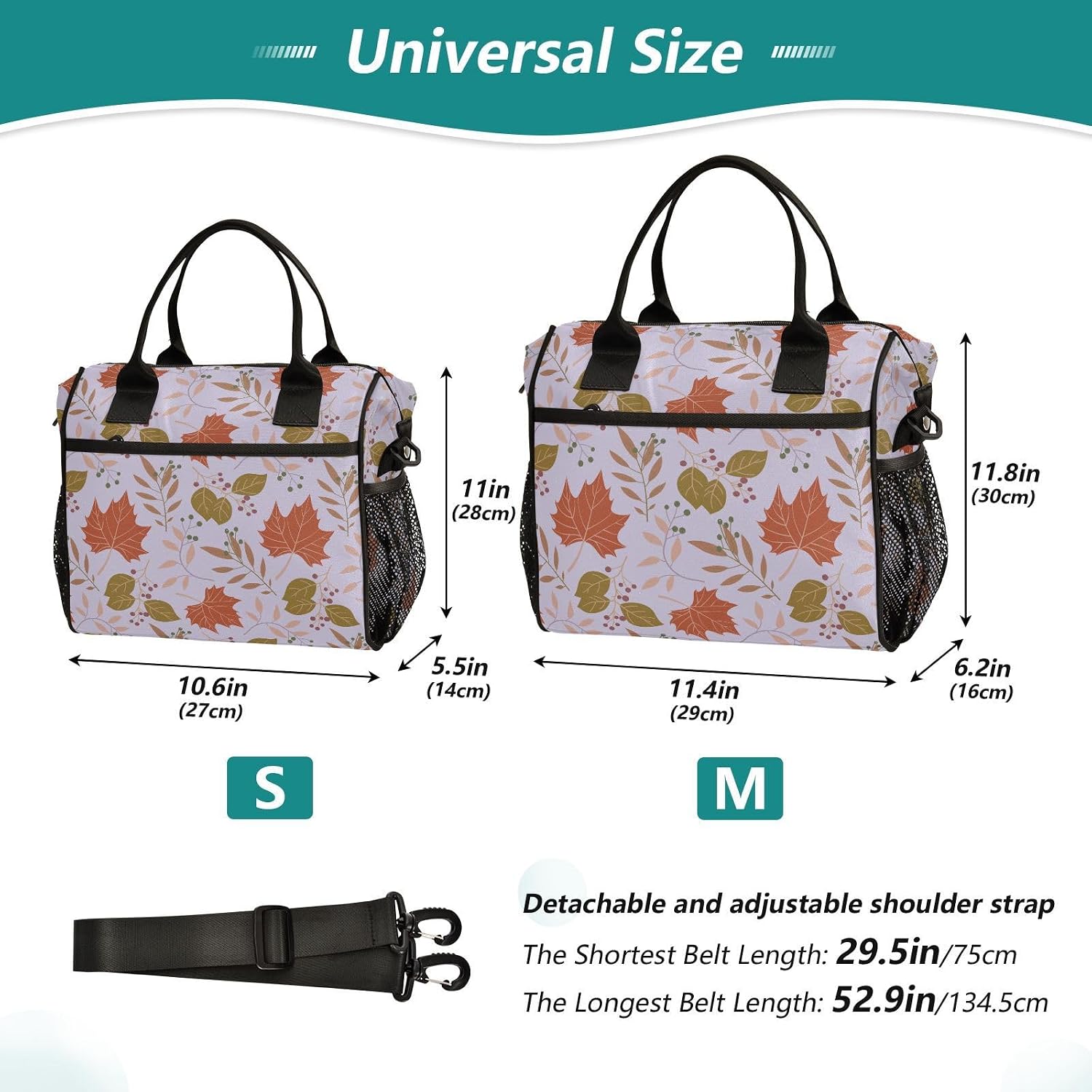 Spacious Insulated Lunch Bag for Women Water Resistant Reusable for Work Beach Trips Outdoor Adventures