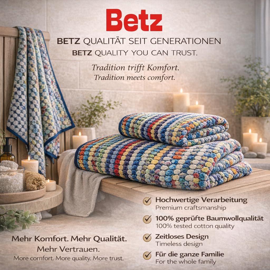 Betz 2 Stück Badetücher XXL Duschtücher Saunatuch Badetuch 100% Baumwolle Duschtuch Karo BUNT Größe 80 x 200 cm