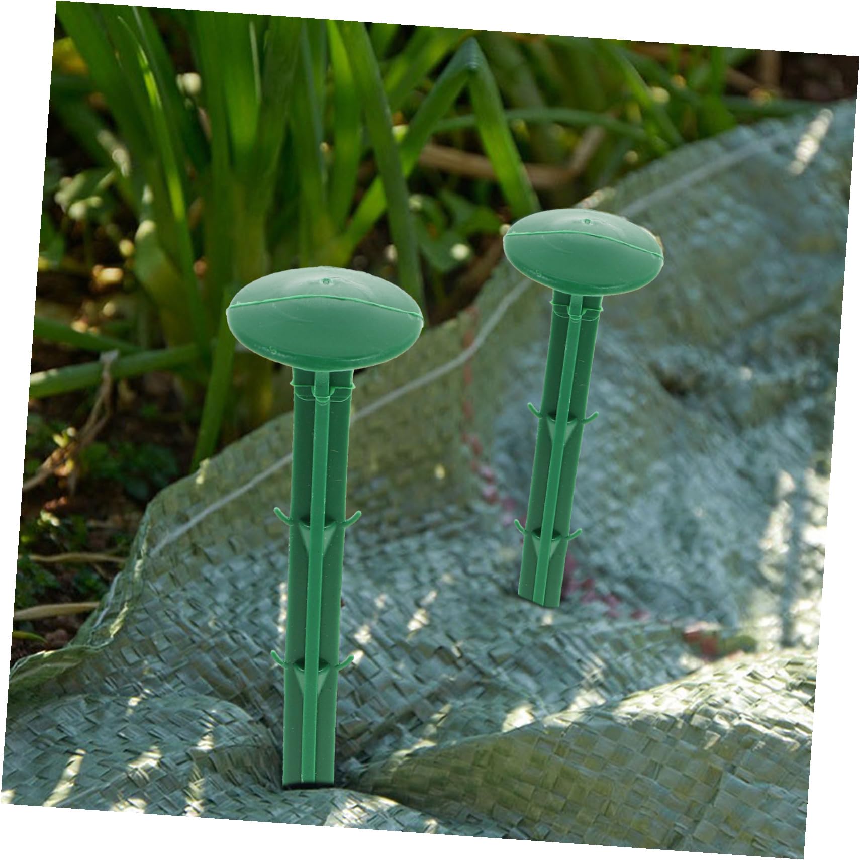 Piquets de Jardin en Plastique Verts 100 Pièces pour Bâche