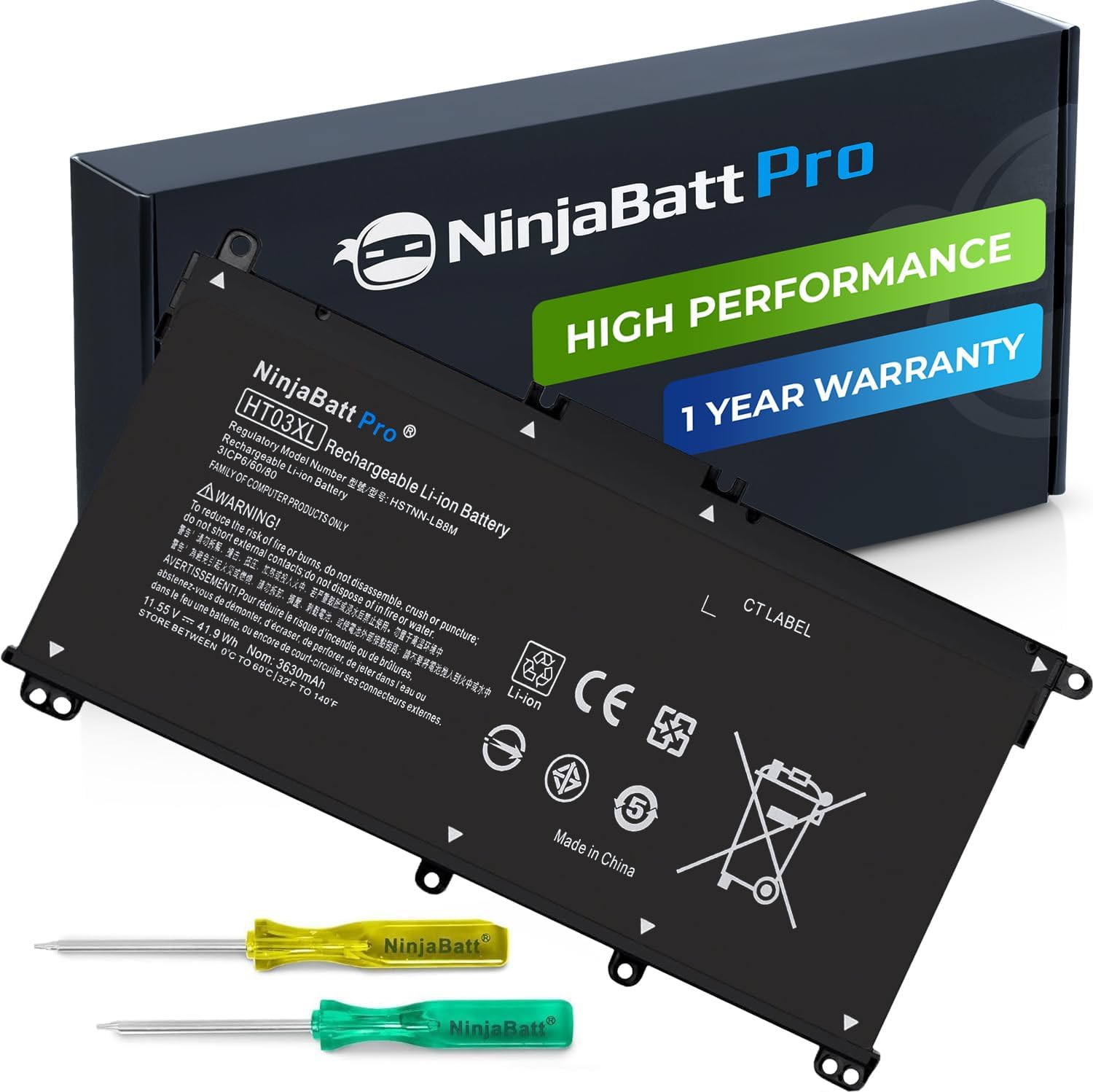 NinjaBatt HT03XL Battery for HP Pavilion 15 Series