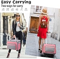 Vista 6 de FINESUN Sewing Machine Case on Wheels Rolling Tote Craft Bag Sewing Machine Bag with Wheels Rolling Sewing Machine Tote with Removable Bottom Pad