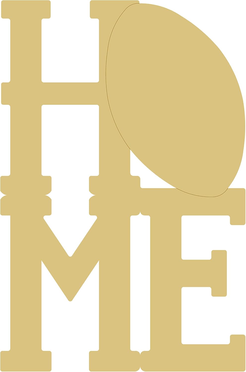 Home Football Cutout Unfinished Wood Football Decor Door Hanger Sports Theme MDF Shaped Canvas Style 1 (18)