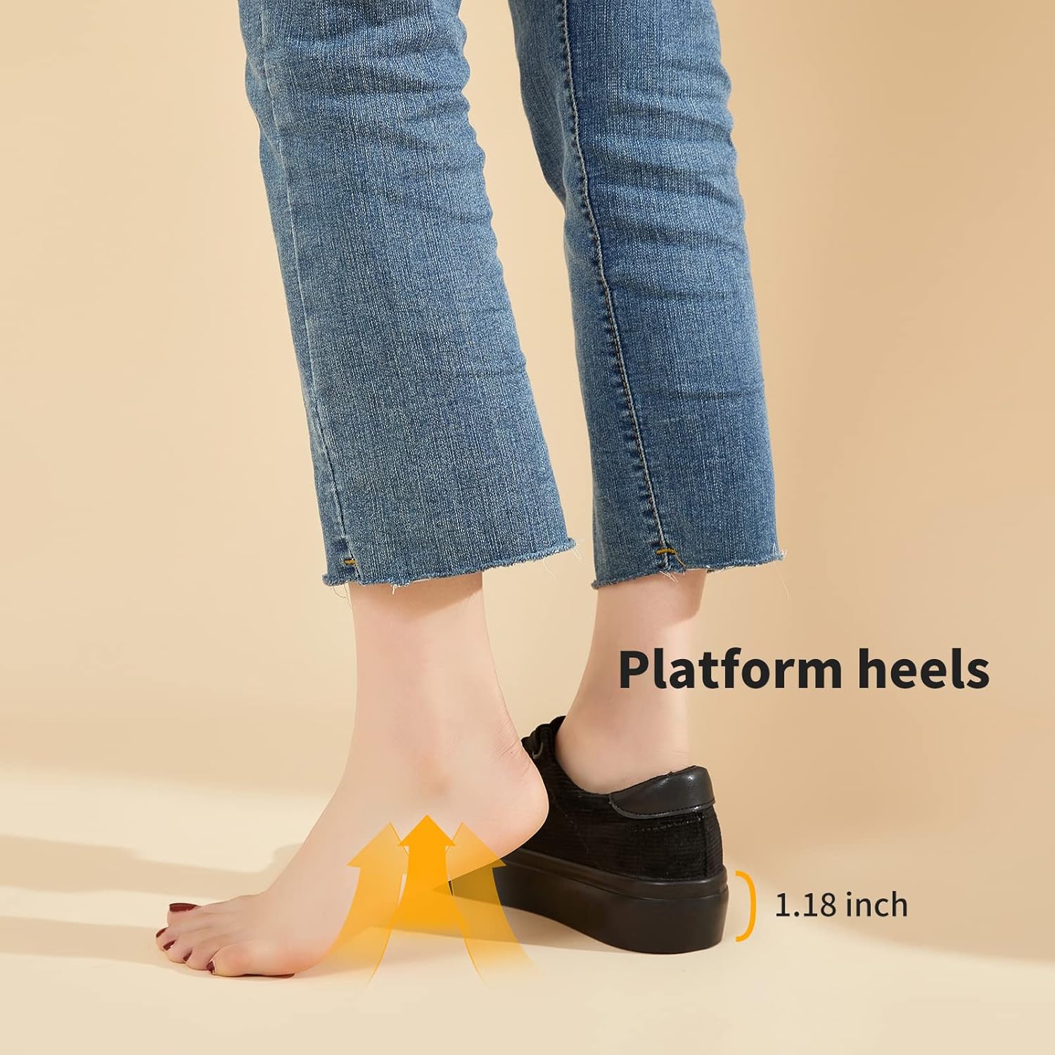 THATXUAOV Womens Platform Sneakers White Tennis Shoes Casual Low Top Fashion Sneakers - Image 4