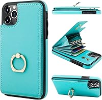 Vista 12 de Folosu Funda compatible con iPhone 11 Pro Max con soporte para tarjetas, rotación de 360°, soporte de anillo de dedo con función atril, protección
