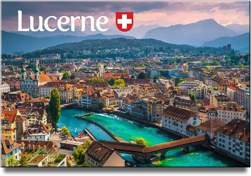 Lucerne Fridge Magnet Switzerland Travel Souvenir Lake of the Four Forest Canton