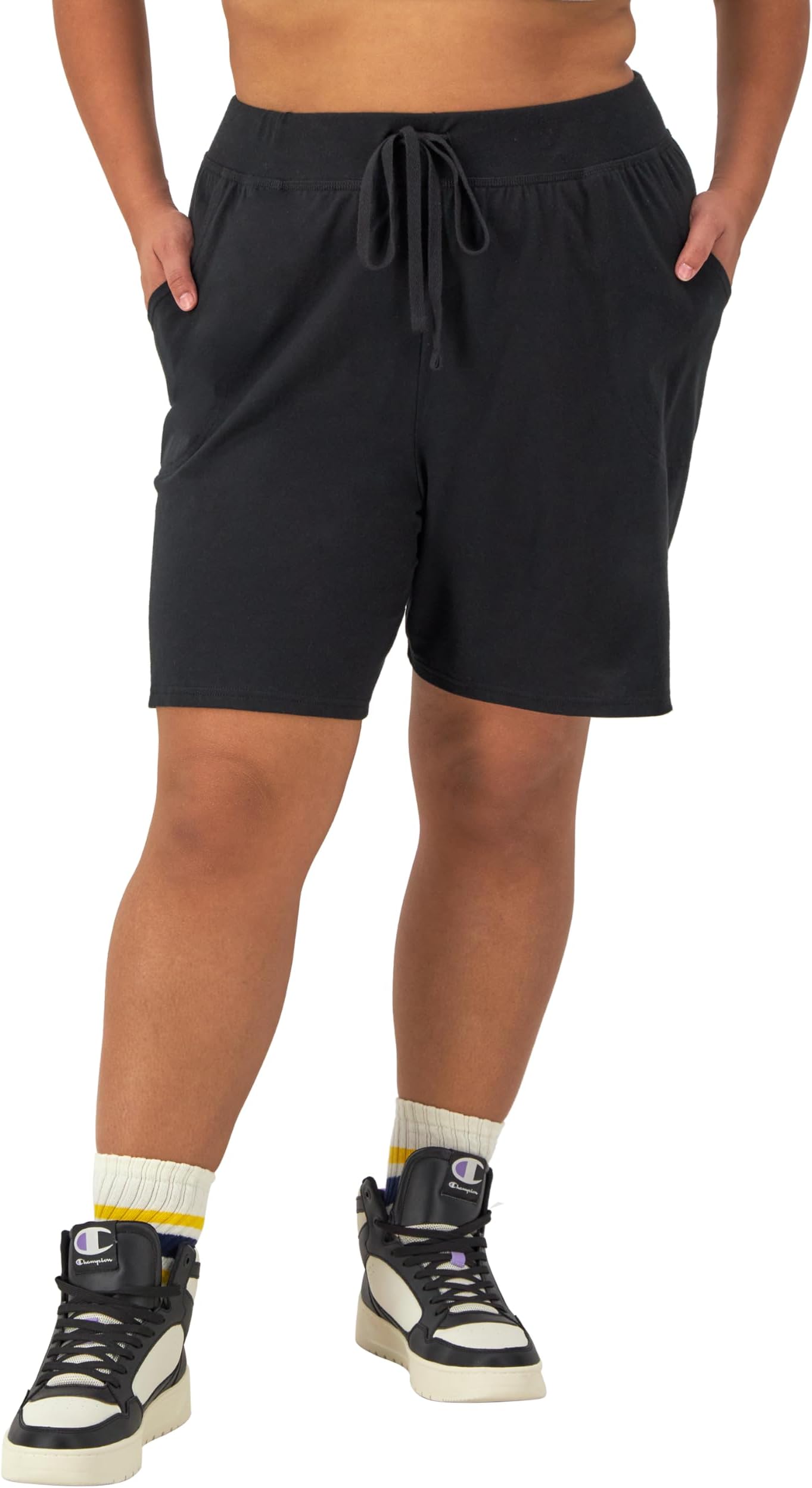 ChampionWomen's Shorts, Jersey Shorts, Soft, Lightweight, Comfortable Shorts for Women, 5" (Plus Size Available)