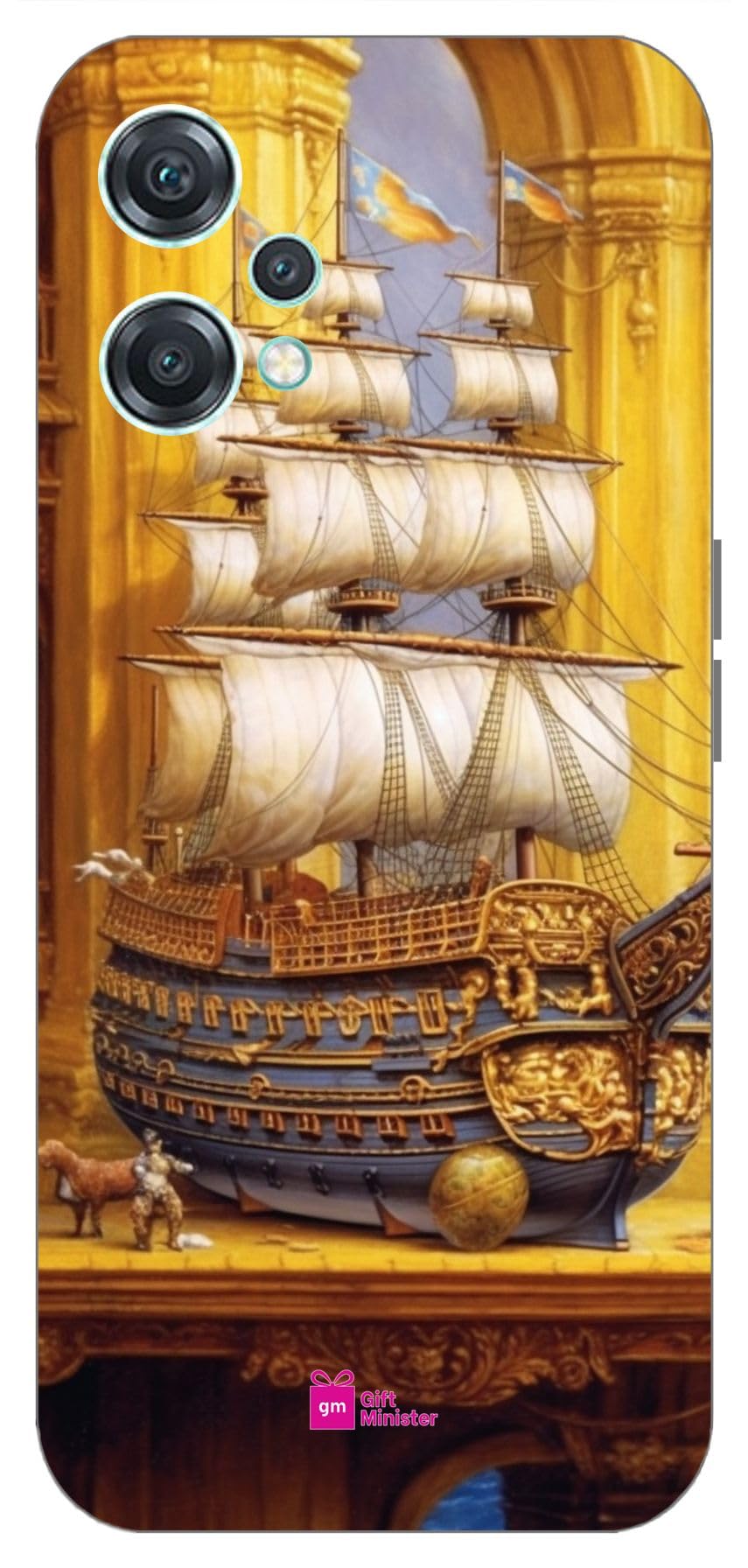 Gift Minister Hard Designer Mobile Case for One Plus Nord Ce2 Lite 5G Back Cover Golden Rod - Model Ship Resides Wooden Shelf Yellow Silver Serial Art Wrought Iron Minolta Riva Mini Navy 1Pcs 1702D