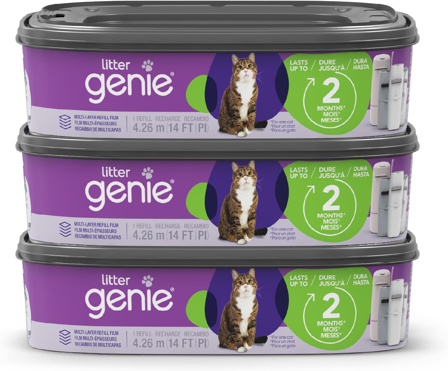Litter Genie Standard Cat Litter Disposal System Refills- 3pk