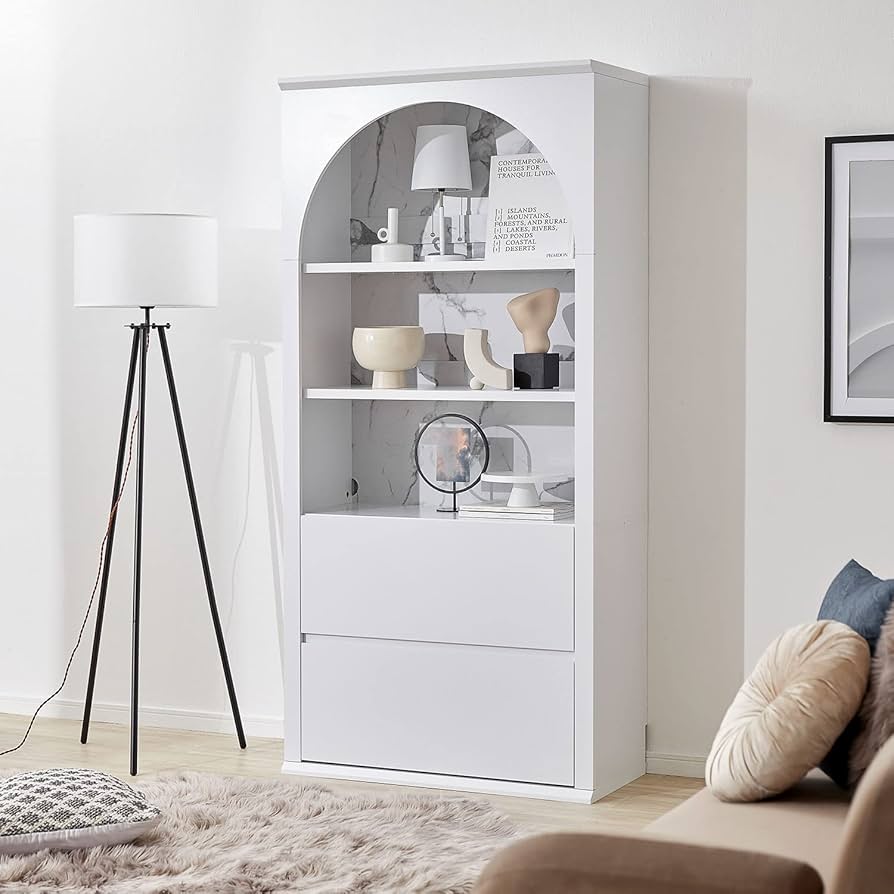 ＊ロウヤ オープンシェルフ 白 大理石柄 Amazon｜LOWYA ロウヤ オープンラック ラック シェルフ