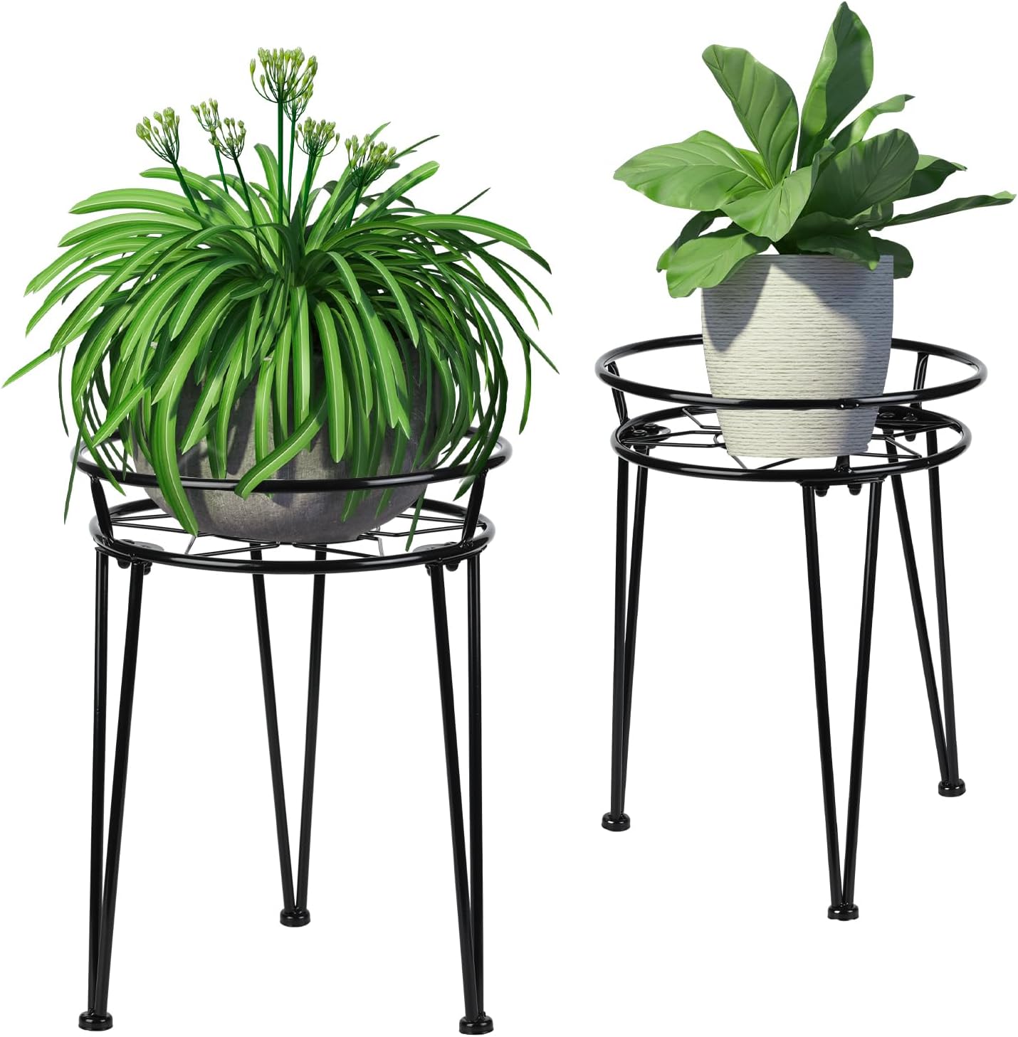 wranzgao Modern Metal Plant Stands，15"(H) Flower Pot Stands，11" Caliber AntiRust