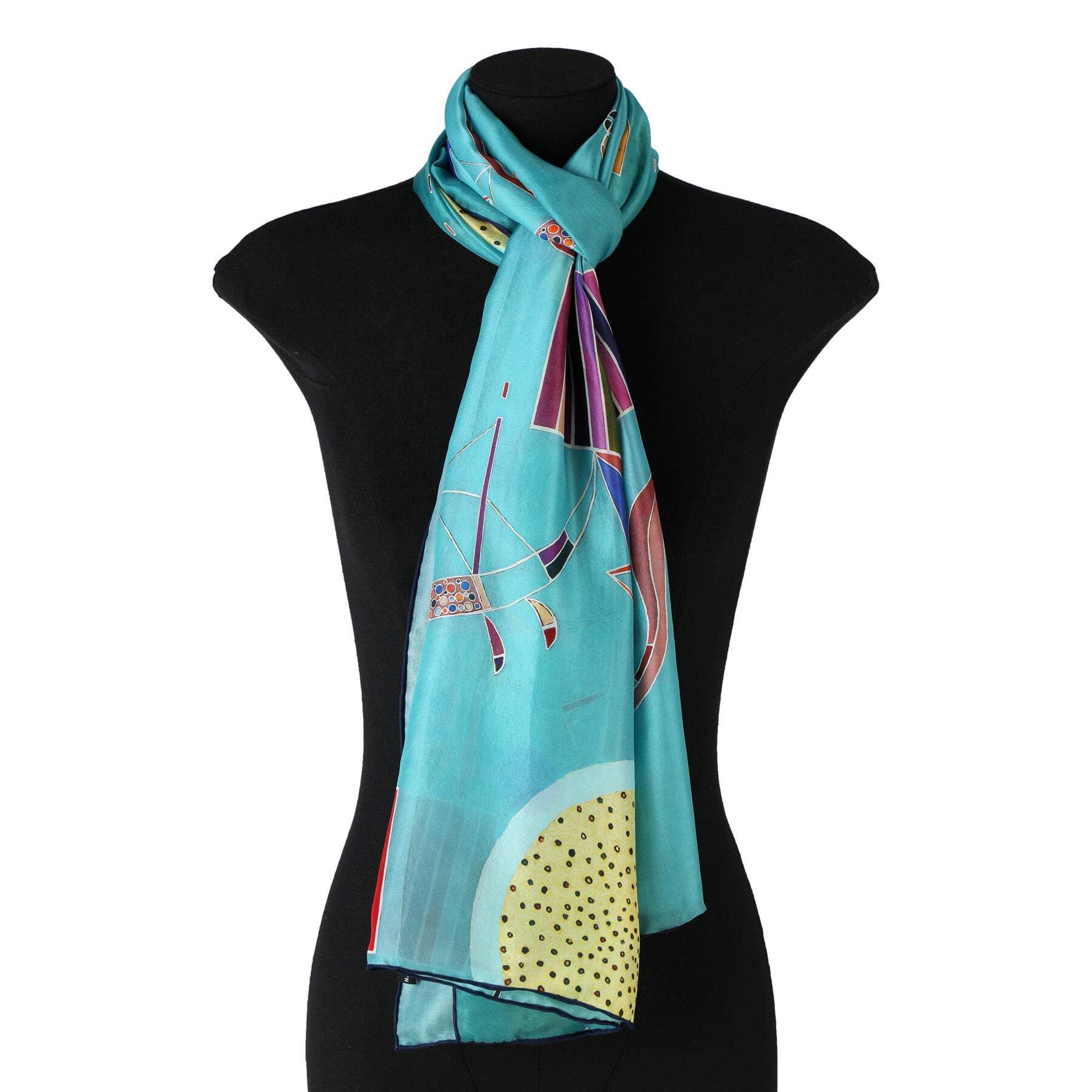 Schal aus Seide, bedruckt, für Damen und Herren, modisches Accessoire, originelles Geschenk, 180 x 65 cm, für Hochzeiten und Veranstaltungen