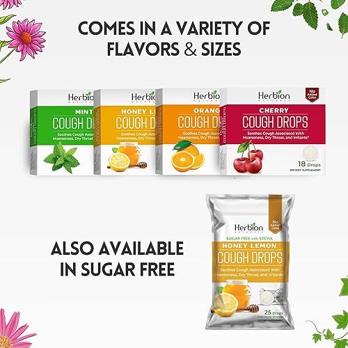 Miniatura 7 de Herbion Naturals Gotas para la tos con sabor natural a miel y limón, suplemento dietético, para adultos y niños mayores de 6 años, 25 gotas