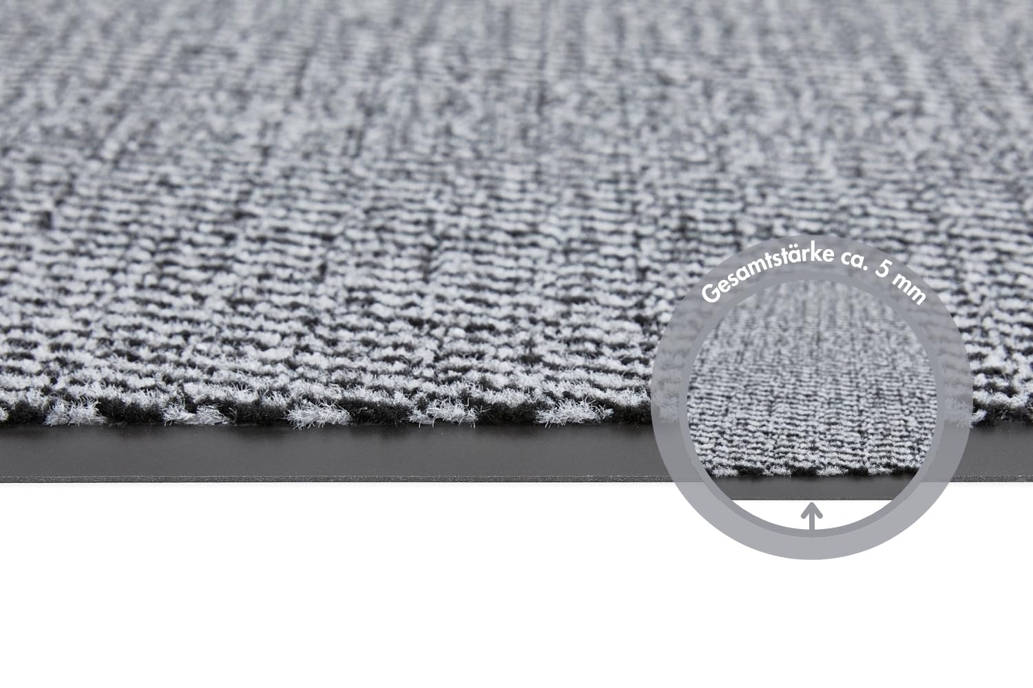 andiamo Fußmatte Easy - Schmutzfangmatte, Türmatte & Fussmatte für den Eingangsbereich - Läufer Flur nimmt Schmutz effektiv auf - 90 x 150 cm in Hellgrau