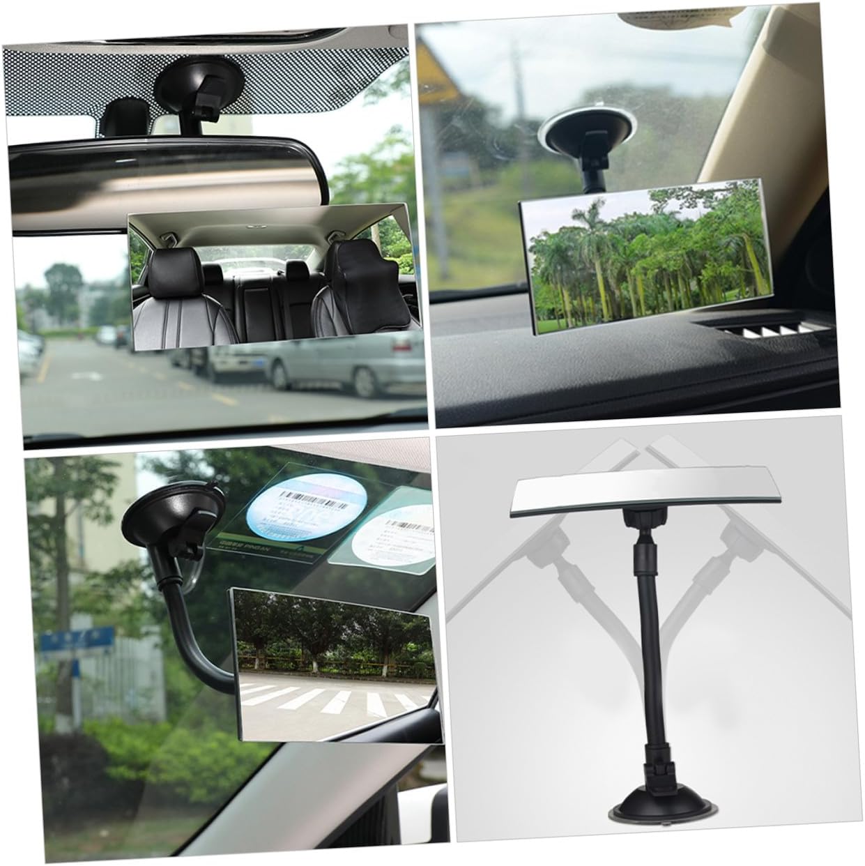 2pcs Rear View Mirror for Car with Suction Cup Rear Facing Car Seat Mirror for Travel and Driving