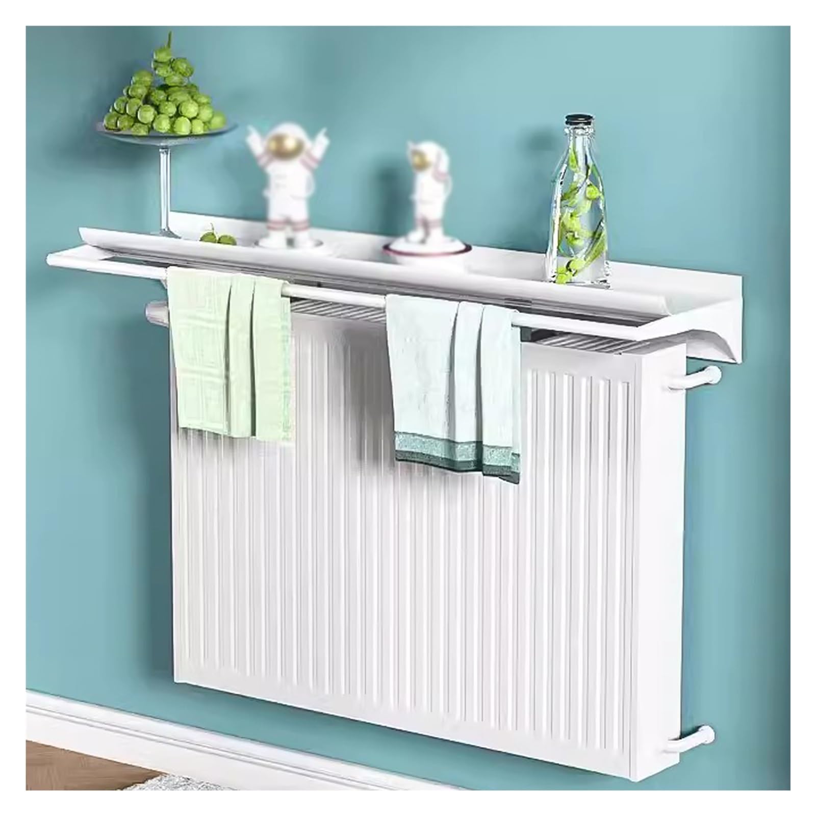 Étagère pour plan au-dessus du radiateur pour ranger sans percer les murs de la pièce