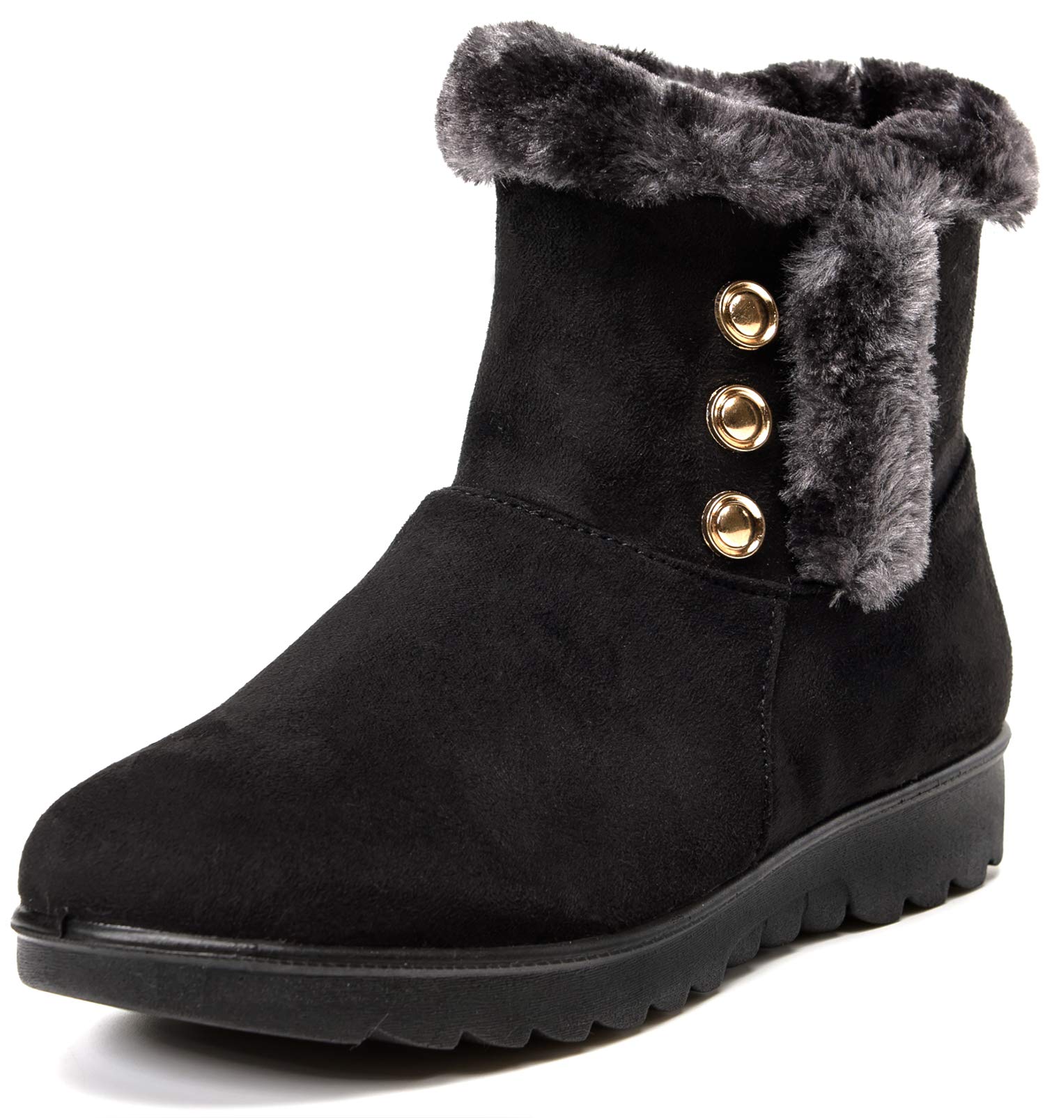 Vunavueya Stivali Donna Invernali Scarpe Stivaletti da Neve con Imbottitura Calda Stivali alla Caviglia Caldi Boots Scarpe 35-41.5
