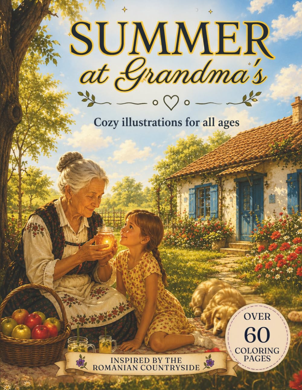 Summer at Grandma's: Cozy Illustrations for All Ages - Over 60 Coloring Pages Inspired by the Romanian Countryside