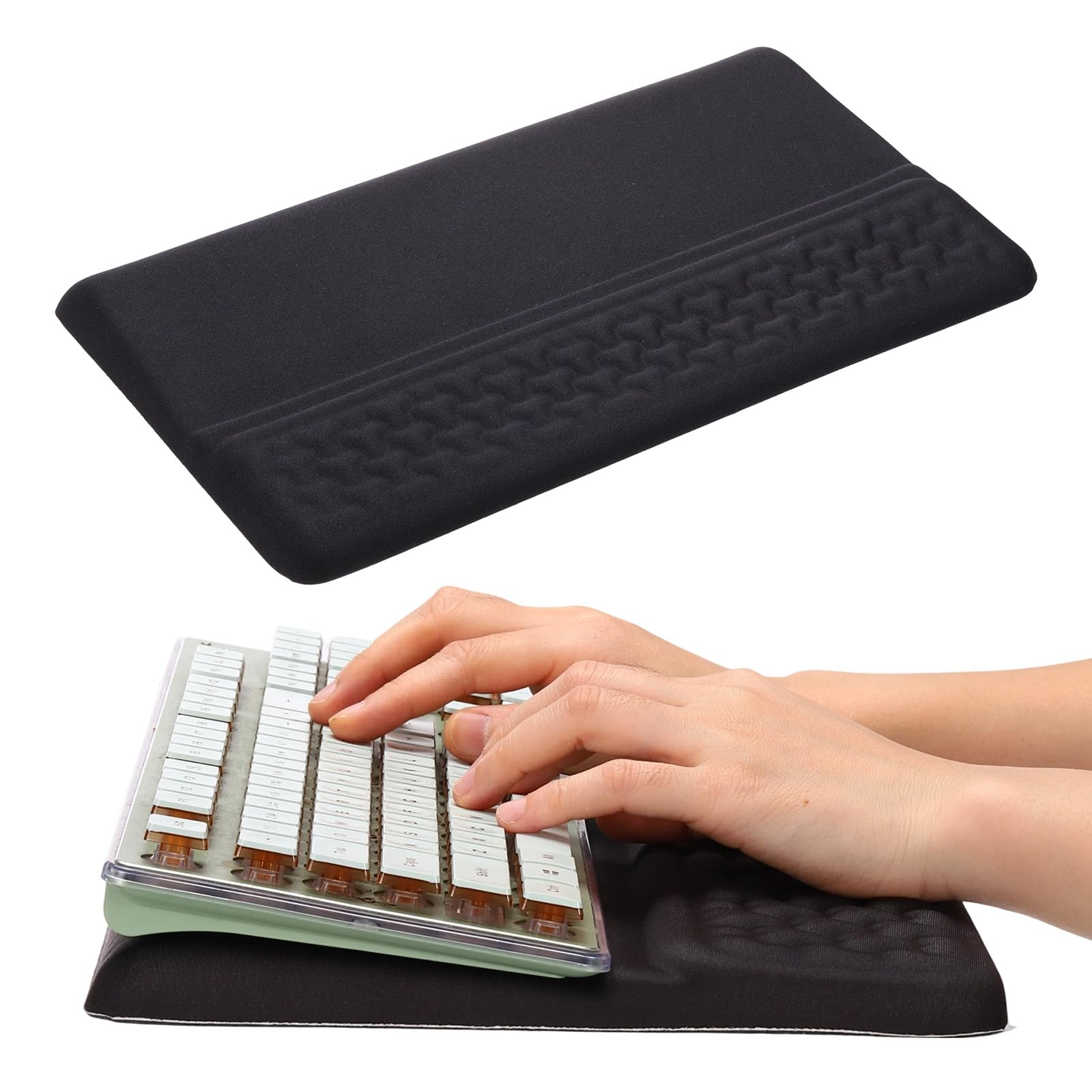 PATIKIL Computer Keyboard Stand with Wrist Rest Black Keyboard Stand Riser