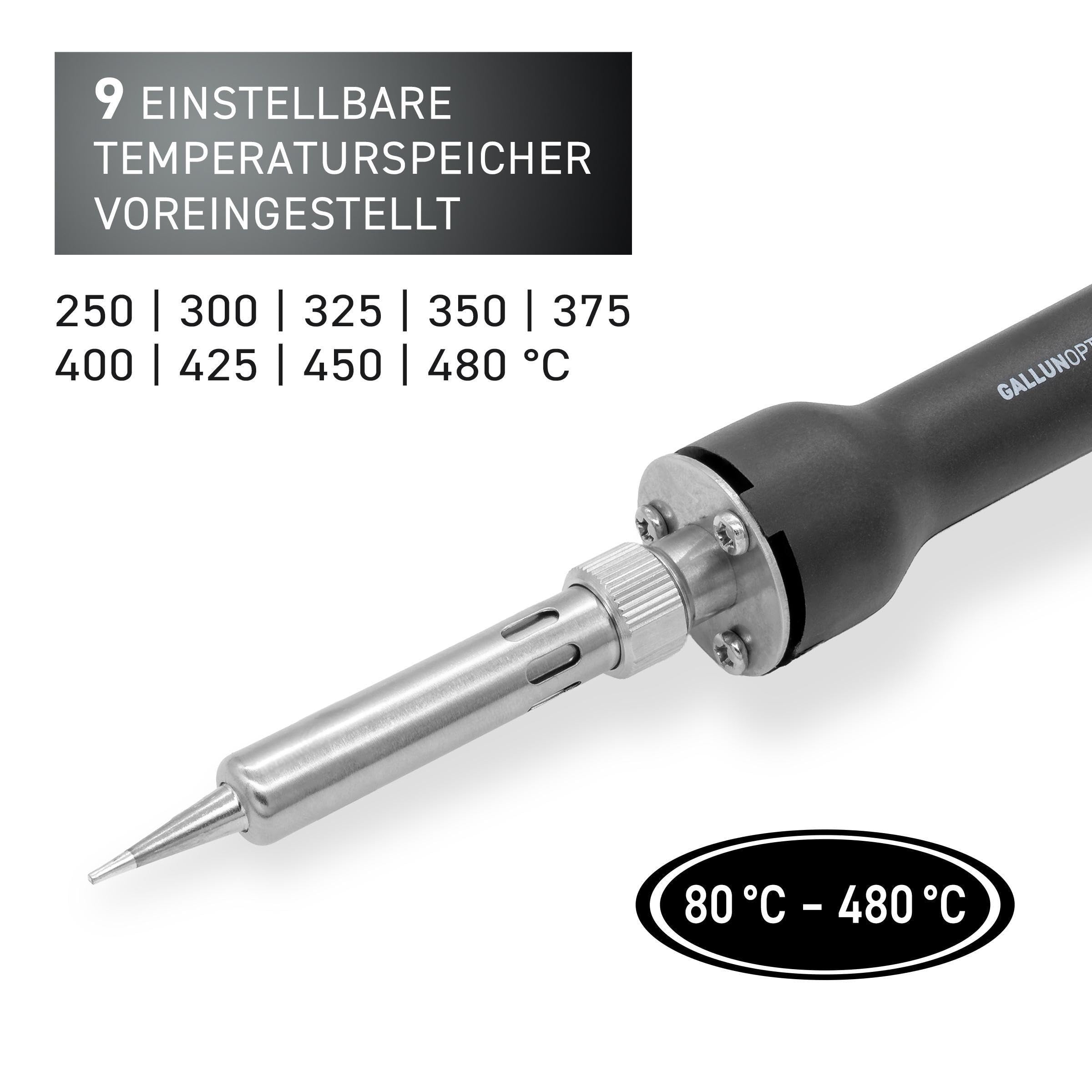 Temperatur geregelter Lötkolben – 150 Watt, 80° - 480°C, mit LCD-Display – temperaturgeregelt, mit Kalibrierfunktion, 230V - GOSprint150