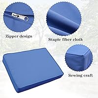 Vista 5 de 14 Piezas Fundas de Cojín de Repuesto para Patio, Exteriores, a Prueba de Salpicaduras, con Cremalleras, Protector para Muebles de Patio Solo Funda