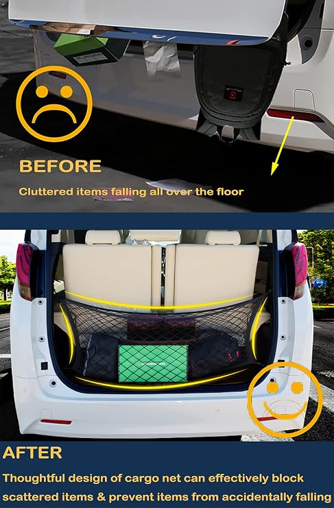Cargo Trunk Net Compatible with Ford Explorer Base ST XLT 2023 2022 2021 2020 2019 2018 2017 2016 2015 2014 2013 2012 2011 SUV Net Mesh Netting