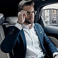 Vista 6 de Triple Protection Bracelet for Men Women Chakra Bracelets Genuine Tigers Eye Black Obsidian Hematite 8mm Beads Healing Bracelet Crystal Handmade